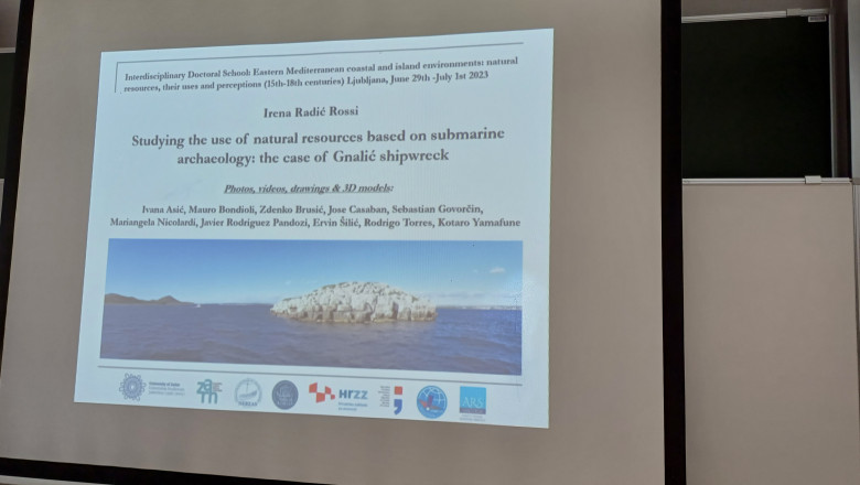 Prvi delovni dan poletne doktorske šole je dr. Irena Radić Rossi z Univerze v Zadru predstavila raziskovanje in ekskluzivne najdbe surovin oz. izdelkov s podmorskega nahajališča pri Biogradu na moru na Hrvaškem (t. i. brodolom Gnalić) iz 16. stoletja.